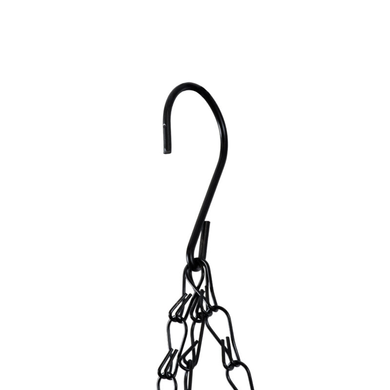 GloboStar® Artificial Garden KARYSTOS 20483 Κρεμαστό Κασπώ Γλάστρα – Flower Pot από Φλοιό Καρύδας Καφέ με Μαύρο Φ25cm x Υ15cm