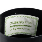 GloboStar® Artificial Garden TILOS 20485 Κρεμαστό Μεταλλικό Κασπώ Γλάστρα – Flower Pot Μαύρο Φ35cm x Υ15cm