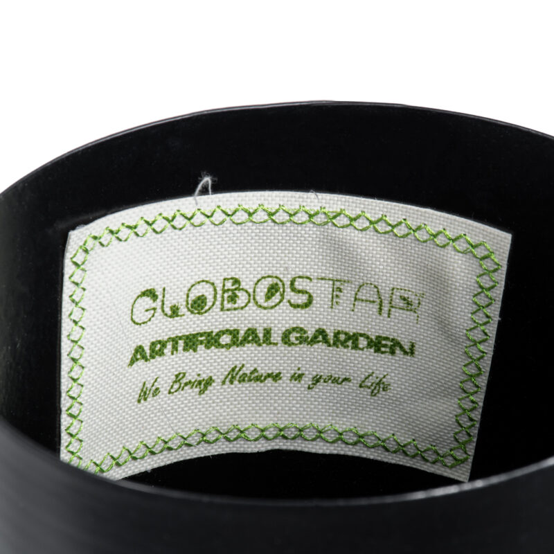 GloboStar® Artificial Garden TILOS 20485 Κρεμαστό Μεταλλικό Κασπώ Γλάστρα – Flower Pot Μαύρο Φ35cm x Υ15cm