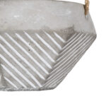 GloboStar® Artificial Garden SARAKINIKO 20490 Κρεμαστό Πήλινο Κεραμικό Κασπώ Γλάστρα – Flower Pot Γκρι Φ10cm x Υ36cm