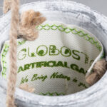 GloboStar® Artificial Garden SCORPIOS 20491 Κρεμαστό Πήλινο Κεραμικό Κασπώ Γλάστρα – Flower Pot Γκρι Φ8.5cm x Υ36cm