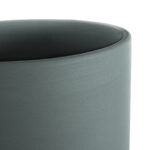 GloboStar® Artificial Garden NAPOLI 20495 Διακοσμητικό Κεραμικό Κασπώ Γλάστρα – Flower Pot Γκρι Μπλε με Χρυσό Φ20 x Υ20cm