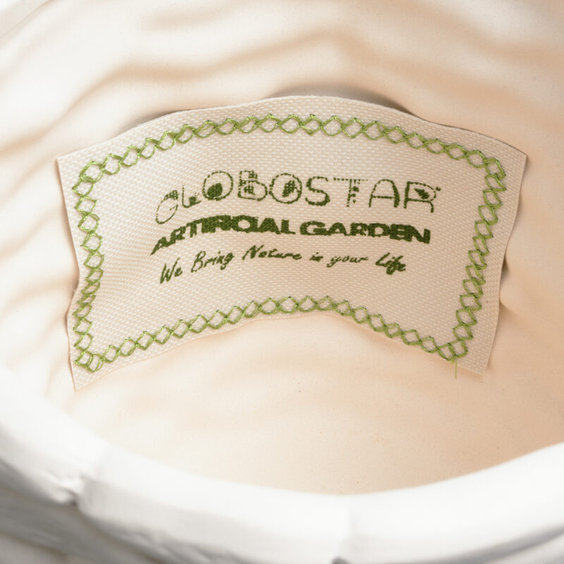 GloboStar® Artificial Garden UBUD 20512 Διακοσμητικό Κεραμικό Κασπώ Γλάστρα – Flower Pot Λευκό Φ15.5 x Υ15cm