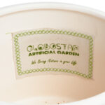 GloboStar® Artificial Garden BERATAN 20514 Διακοσμητικό Κεραμικό Κασπώ Γλάστρα – Flower Pot Λευκό Φ19 x Υ16cm