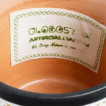 GloboStar® Artificial Garden VARANASI 20524 Διακοσμητικό Κεραμικό Κασπώ Γλάστρα – Flower Pot Χρυσό με Λευκό και Μαύρο Φ14.5 x Υ13cm