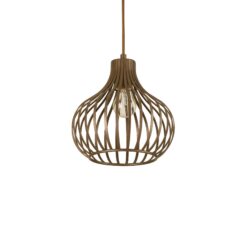 IDEAL LUX Κρεμαστό Φωτιστικό ONION 1xE27 Καφέ Χρώματος – 205298
