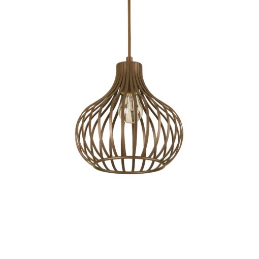 IDEAL LUX Κρεμαστό Φωτιστικό ONION 1xE27 Καφέ Χρώματος – 205298