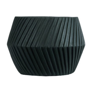 GloboStar® Artificial Garden BARBADOS 20538 Διακοσμητικό Κεραμικό Κασπώ Γλάστρα – Flower Pot Μαύρο Φ11 x Υ8.5cm