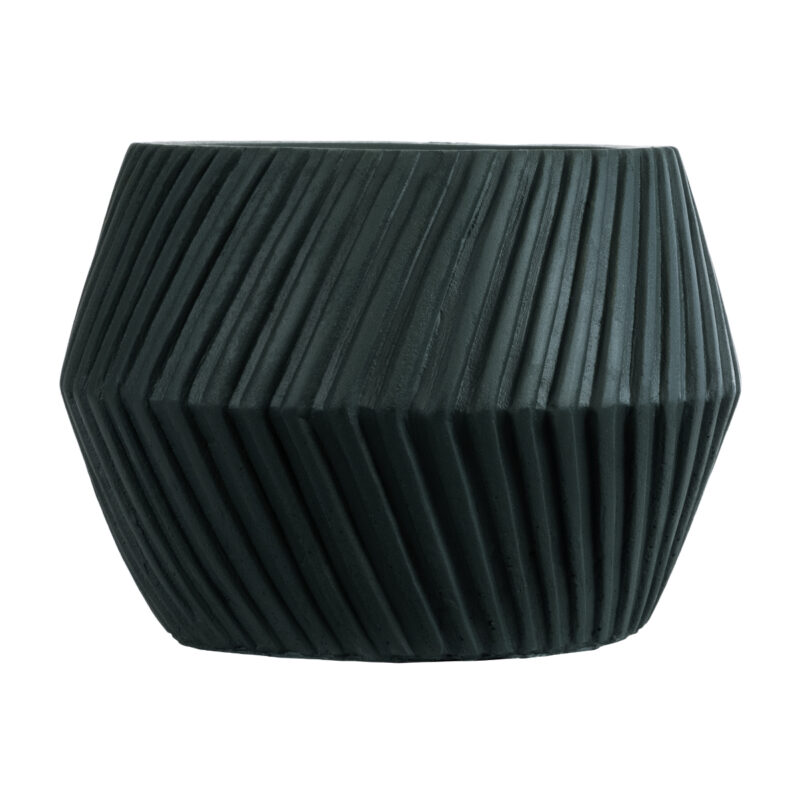 GloboStar® Artificial Garden BARBADOS 20538 Διακοσμητικό Κεραμικό Κασπώ Γλάστρα – Flower Pot Μαύρο Φ11 x Υ8.5cm