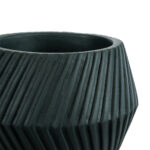 GloboStar® Artificial Garden BARBADOS 20538 Διακοσμητικό Κεραμικό Κασπώ Γλάστρα – Flower Pot Μαύρο Φ11 x Υ8.5cm