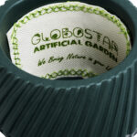 GloboStar® Artificial Garden BARBADOS 20538 Διακοσμητικό Κεραμικό Κασπώ Γλάστρα – Flower Pot Μαύρο Φ11 x Υ8.5cm