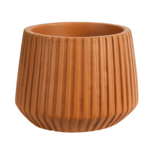 GloboStar® Artificial Garden ZANZIBAR 20539 Διακοσμητικό Κεραμικό Κασπώ Γλάστρα – Flower Pot Κεραμιδί Φ11.5 x Υ9.5cm