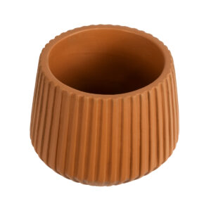 GloboStar® Artificial Garden ZANZIBAR 20539 Διακοσμητικό Κεραμικό Κασπώ Γλάστρα – Flower Pot Κεραμιδί Φ11.5 x Υ9.5cm