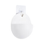 GloboStar® Artificial Garden LYON 20551 Διακοσμητικό Πλαστικό Κασπώ Γλάστρα – Flower Pot Λευκό Μ12 x Π6 x Υ13.5cm