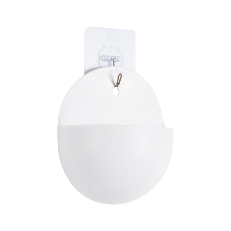 GloboStar® Artificial Garden LYON 20551 Διακοσμητικό Πλαστικό Κασπώ Γλάστρα – Flower Pot Λευκό Μ12 x Π6 x Υ13.5cm