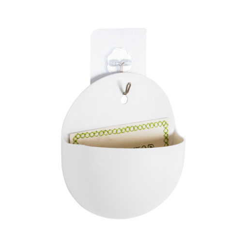 GloboStar® Artificial Garden LYON 20551 Διακοσμητικό Πλαστικό Κασπώ Γλάστρα – Flower Pot Λευκό Μ12 x Π6 x Υ13.5cm