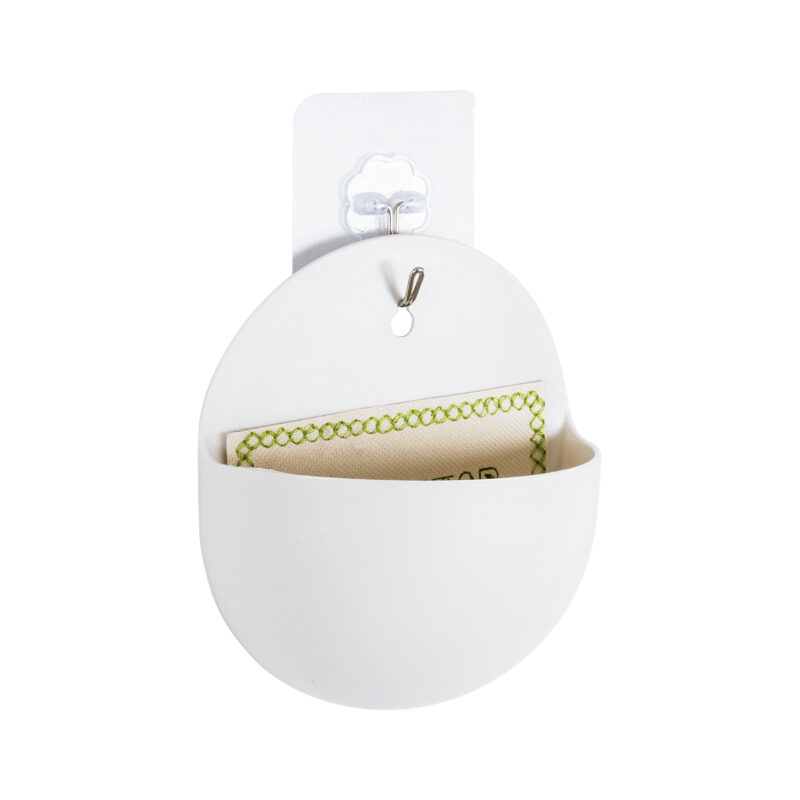 GloboStar® Artificial Garden LYON 20551 Διακοσμητικό Πλαστικό Κασπώ Γλάστρα – Flower Pot Λευκό Μ12 x Π6 x Υ13.5cm