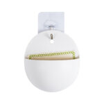 GloboStar® Artificial Garden LYON 20551 Διακοσμητικό Πλαστικό Κασπώ Γλάστρα – Flower Pot Λευκό Μ12 x Π6 x Υ13.5cm