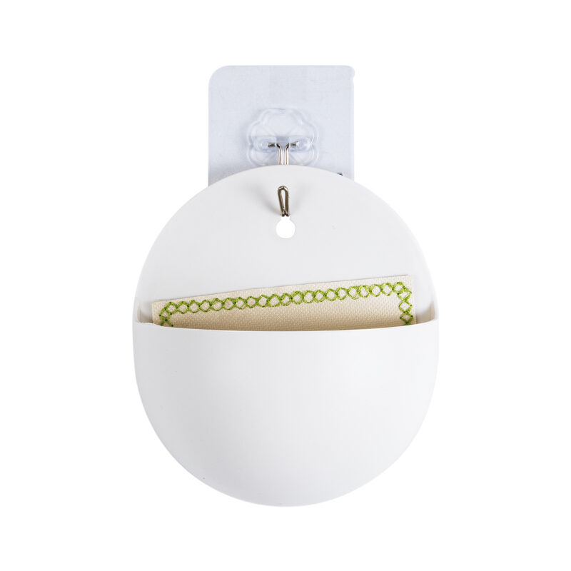 GloboStar® Artificial Garden LYON 20551 Διακοσμητικό Πλαστικό Κασπώ Γλάστρα – Flower Pot Λευκό Μ12 x Π6 x Υ13.5cm