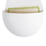 GloboStar® Artificial Garden LYON 20551 Διακοσμητικό Πλαστικό Κασπώ Γλάστρα – Flower Pot Λευκό Μ12 x Π6 x Υ13.5cm