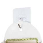 GloboStar® Artificial Garden LYON 20551 Διακοσμητικό Πλαστικό Κασπώ Γλάστρα – Flower Pot Λευκό Μ12 x Π6 x Υ13.5cm