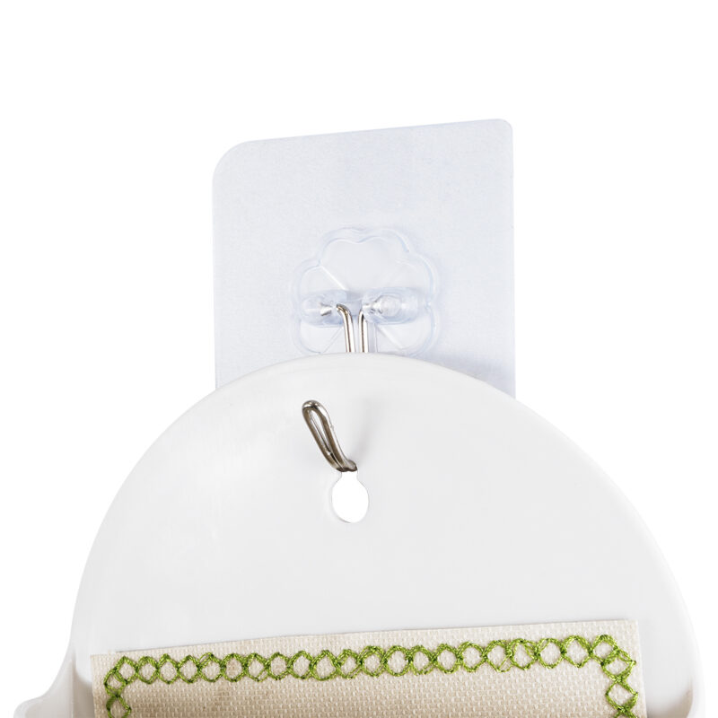 GloboStar® Artificial Garden LYON 20551 Διακοσμητικό Πλαστικό Κασπώ Γλάστρα – Flower Pot Λευκό Μ12 x Π6 x Υ13.5cm