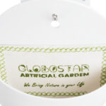 GloboStar® Artificial Garden LYON 20551 Διακοσμητικό Πλαστικό Κασπώ Γλάστρα – Flower Pot Λευκό Μ12 x Π6 x Υ13.5cm