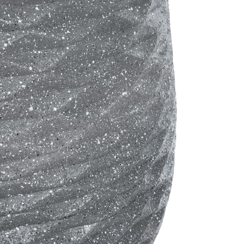 GloboStar® Artificial Garden LOUISIANA 20567 ΣΕΤ 2 Διακοσμητικά Πολυεστερικά Τσιμεντένιά Κασπώ Γλάστρες – Flower Pots Γκρι A:Φ36 x Υ54cm B:Φ32 x Υ49cm