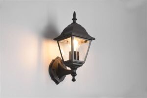 Φαναράκι Τοίχου Μαύρο Ματ LIVENZA 1 x E27 IP44 Trio Lighting – 205760132