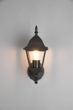 Φαναράκι Τοίχου Μαύρο Ματ LIVENZA 1 x E27 IP44 Trio Lighting – 205760132