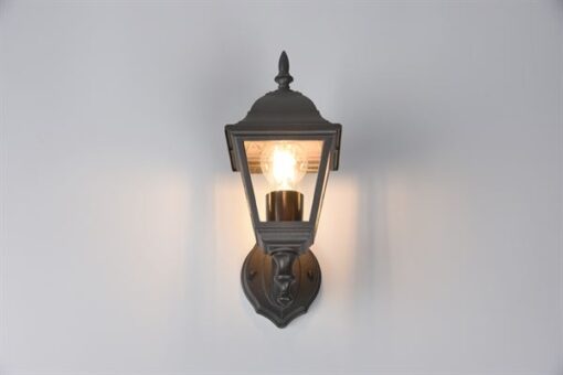 Φαναράκι Τοίχου Μαύρο Ματ LIVENZA 1 x E27 IP44 Trio Lighting – 205760132