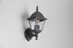 Φαναράκι Τοίχου Μαύρο Ματ LIVENZA 1 x E27 IP44 Trio Lighting – 205760132