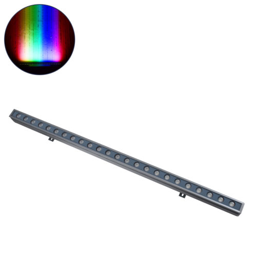 GloboStar® WASHER-GAIA 90185 Μπάρα Φωτισμού Wall Washer LED 36W 3780lm 30° DC 24V Αδιάβροχο IP65 Μ100 x Π4 x Υ5cm Πολύχρωμο RGBW DMX512 – Γκρι Ανθρακί – 3 Χρόνια Εγγύηση