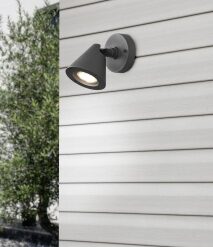 Φωτιστικό Τοίχου Trio Lighting GU10 Ανθρακί Αλουμίνιο IP44 206060142