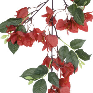 GloboStar® Artificial Garden BOUGAUVILLEA BRANCH 20645 Τεχνητό Διακοσμητικό Κλαδί Μπουκανβίλιας Κόκκινο Κεραμιδί Y80cm