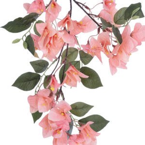 GloboStar® Artificial Garden BOUGAUVILLEA BRANCH 20647 Τεχνητό Διακοσμητικό Κλαδί Μπουκανβίλιας Ροζ – Πορτοκαλί Y80cm