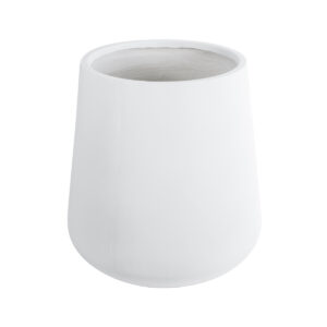 GloboStar® Artificial Garden MISSOURI 20693 Διακοσμητικό Πολυεστερικό Τσιμεντένιο Κασπώ Γλάστρα – Flower Pot Λευκό Φ70 x Υ70cm