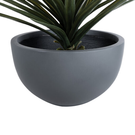 GloboStar® Artificial Garden BALTIMORE 20696 Διακοσμητικό Πολυεστερικό Τσιμεντένιο Κασπώ Γλάστρα – Flower Pot Γκρι Φ43 x Υ23cm