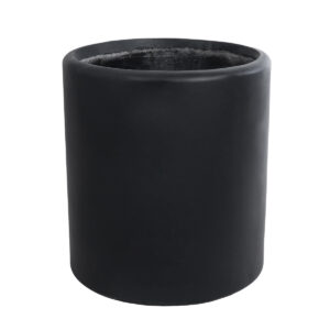 GloboStar® Artificial Garden PUEBLA 20699 Διακοσμητικό Πολυεστερικό Τσιμεντένιο Κασπώ Γλάστρα – Flower Pot Μαύρο Φ51 x Υ56cm