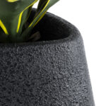 GloboStar® Artificial Garden CHLOE 20709 Επιδαπέδιο Πολυεστερικό Τσιμεντένιο Κασπώ Γλάστρα – Flower Pot Μαύρο Μ45 x Π49 x Υ90cm