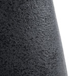 GloboStar® Artificial Garden CHLOE 20709 Επιδαπέδιο Πολυεστερικό Τσιμεντένιο Κασπώ Γλάστρα – Flower Pot Μαύρο Μ45 x Π49 x Υ90cm