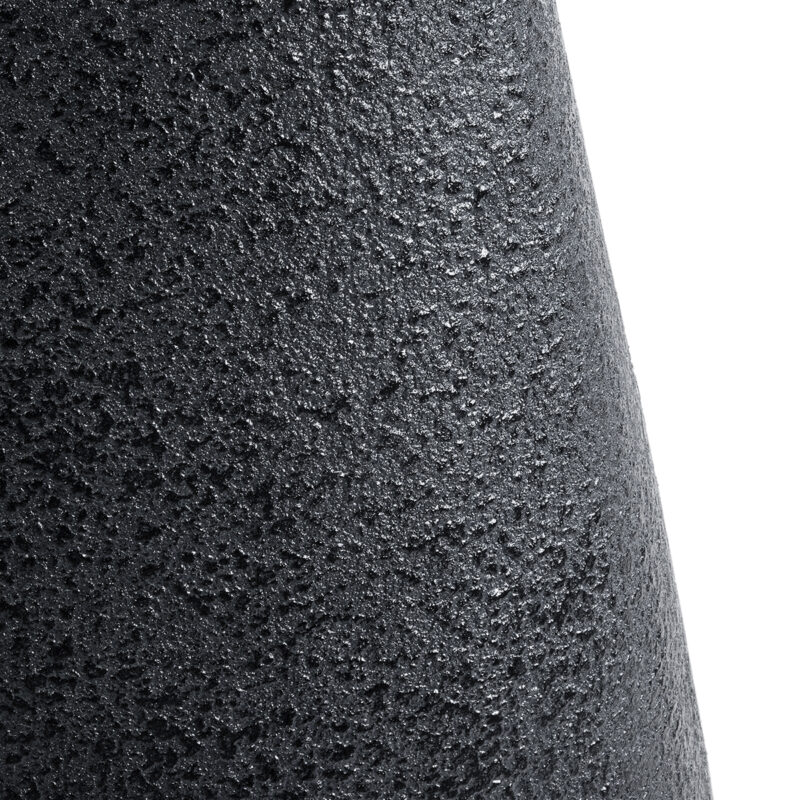 GloboStar® Artificial Garden CHLOE 20709 Επιδαπέδιο Πολυεστερικό Τσιμεντένιο Κασπώ Γλάστρα – Flower Pot Μαύρο Μ45 x Π49 x Υ90cm