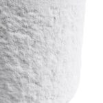 GloboStar® Artificial Garden MALVEN 20711 Επιδαπέδιο Πολυεστερικό Τσιμεντένιο Κασπώ Γλάστρα – Flower Pot Λευκό Φ25 x Υ23cm