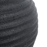 GloboStar® Artificial Garden ILAEIRA 20712 Επιδαπέδιο Πολυεστερικό Τσιμεντένιο Κασπώ Γλάστρα – Flower Pot Μαύρο Φ71 x Υ64cm