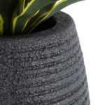 GloboStar® Artificial Garden NASHVILLE 20714 Επιδαπέδιο Πολυεστερικό Τσιμεντένιο Κασπώ Γλάστρα – Flower Pot Μαύρο Φ45 x Υ114cm