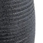 GloboStar® Artificial Garden NASHVILLE 20714 Επιδαπέδιο Πολυεστερικό Τσιμεντένιο Κασπώ Γλάστρα – Flower Pot Μαύρο Φ45 x Υ114cm