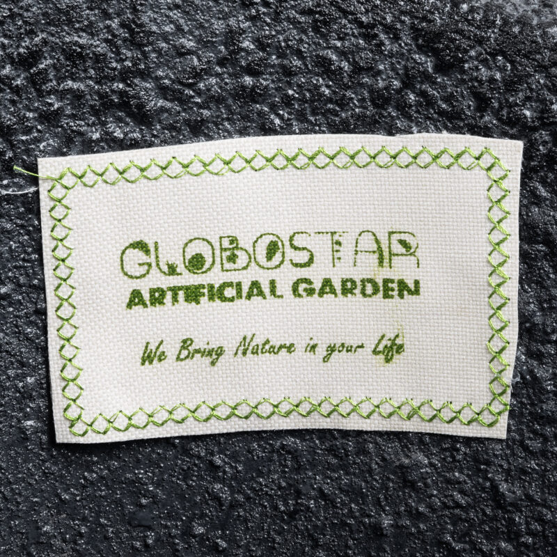 GloboStar® Artificial Garden NASHVILLE 20714 Επιδαπέδιο Πολυεστερικό Τσιμεντένιο Κασπώ Γλάστρα – Flower Pot Μαύρο Φ45 x Υ114cm