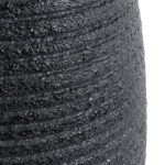 GloboStar® Artificial Garden NASHVILLE 20715 Επιδαπέδιο Πολυεστερικό Τσιμεντένιο Κασπώ Γλάστρα – Flower Pot Μαύρο Φ35 x Υ85cm