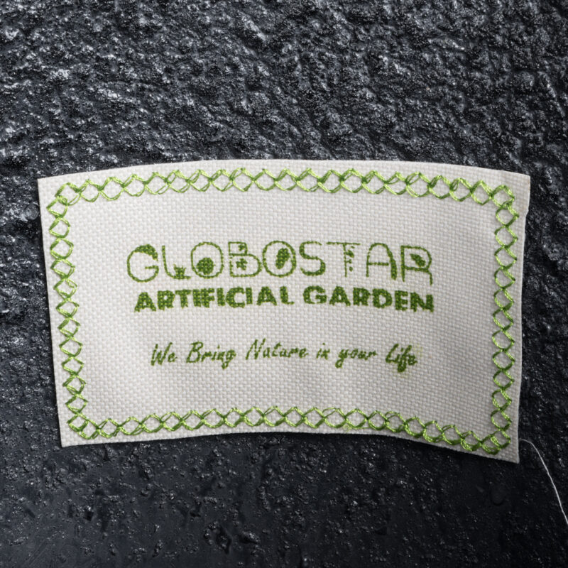 GloboStar® Artificial Garden NASHVILLE 20715 Επιδαπέδιο Πολυεστερικό Τσιμεντένιο Κασπώ Γλάστρα – Flower Pot Μαύρο Φ35 x Υ85cm