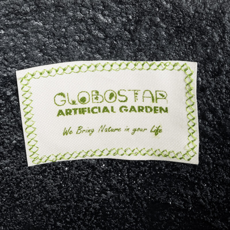 GloboStar® Artificial Garden OLYMPIA 20718 Επιδαπέδιο Πολυεστερικό Τσιμεντένιο Κασπώ Γλάστρα – Flower Pot Μαύρο Φ55 x Υ90cm